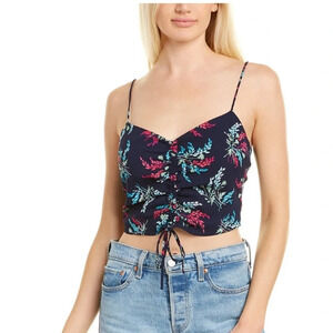 Likely alias printed tank crop top size M
